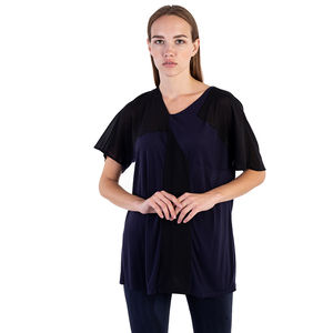 CHALAYAN BLACK, DARK BLUE T-SHIRT | WOMENS SIZE M